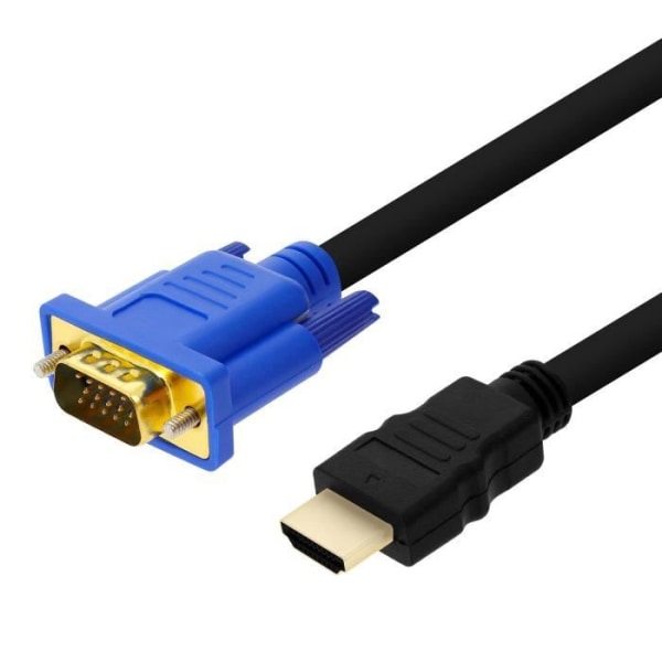 HDMI til VGA-adapter - LinQ - 1,8m - 1920x1080p - Sort - Han til Han