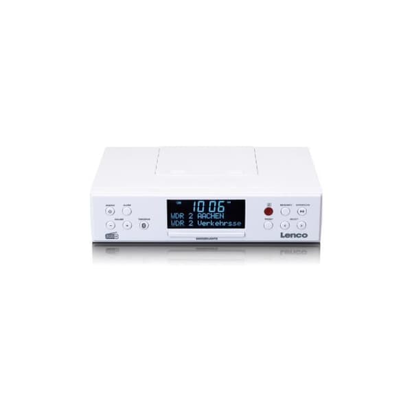 Lenco KCR-190WH - Køkkenradio DAB+/FM med Bluetooth®, LED-belysning og timer - Hvid Vit