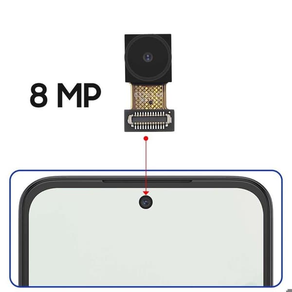 Framkamera för Redmi 15 5G med 8MP Selfie-sensor Svart / Silver