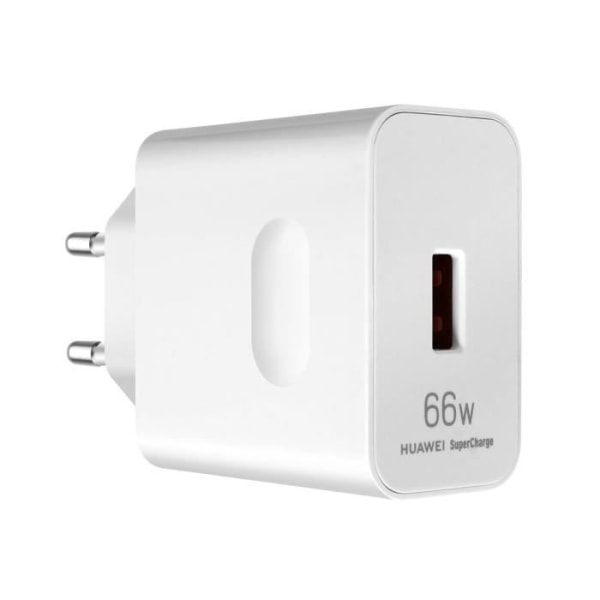 Original Huawei netoplader, USB 66W SuperCharge Hvid