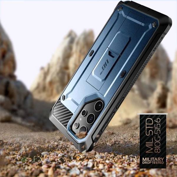 Fodral till Samsung S23 Ultra Shockproof Kickstand Supcase Unicorn Beetle Pro blå Blå