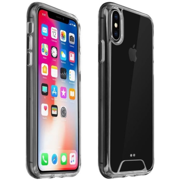 iPhone/XS-kotelo Kaksimateriaalinen kristallikotelo - läpinäkyvä