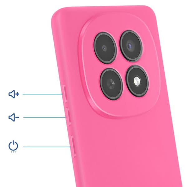 Coque Soft-Touch til Redmi Note 15 4G i Anti-glid Silikone Fuchsia Ros