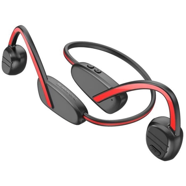 Bluetooth Sporthörlurar Benledning Mikrofonknappar Borofone Svart / Röd