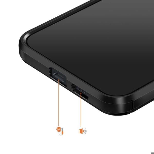 Silicone Cover til Honor Magic 8 Lite med Carbon Effekt Børstet Tekstur Sort Svart