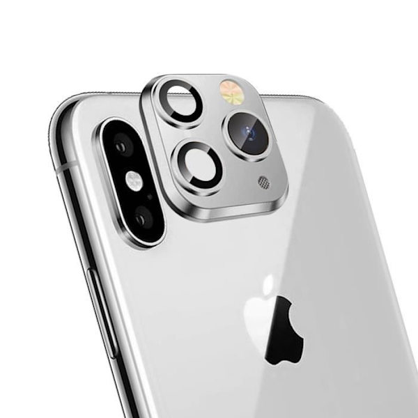 Faux Apparat Kamera - AVIZAR - iPhone 11 Pro - Glas Linse - Ridgeskydd - Vit Vit