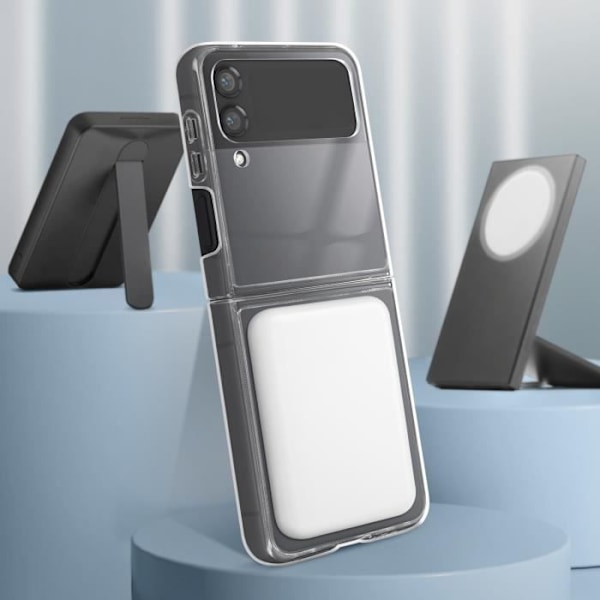 Stiftet hårdskal - AVIZAR - Samsung Galaxy Z Flip 4 - Gennemsigtig - Kompatibel med MagSafe - Ridsefast polycarbonat Vit