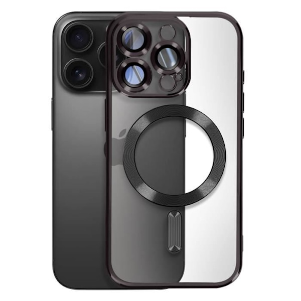 Coque MagSafe til iPhone 16 Pro Max Silikone Kontur Krom Sort Svart