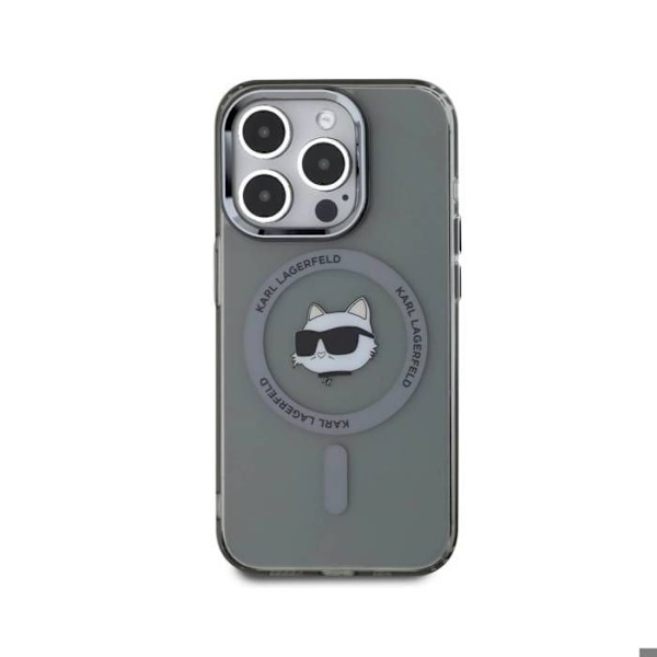 Coque MagSafe til iPhone 15 Pro IML med Choupette-motiv Karl Lagerfeld Sort Svart