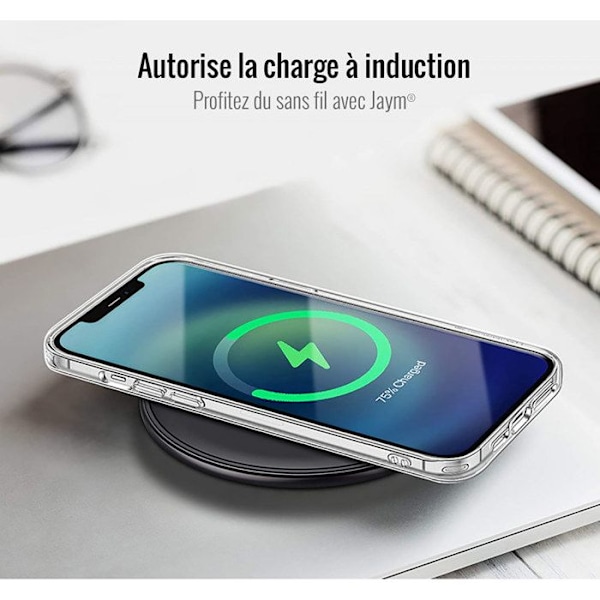 iPhone 16 Pehmeä Kuori Langattomasti Ladataan Jaym Läpinäkyvä Vit
