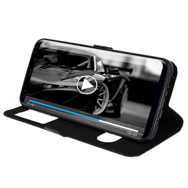 Hölster - Samsung - Galaxy S8 Plus - Ekoleder - Mjuk - Svart Svart
