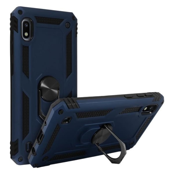 Coque - AVIZAR - Galaxy A10 - Bi-materiel - Hållring - Videostöd Midnattsblå