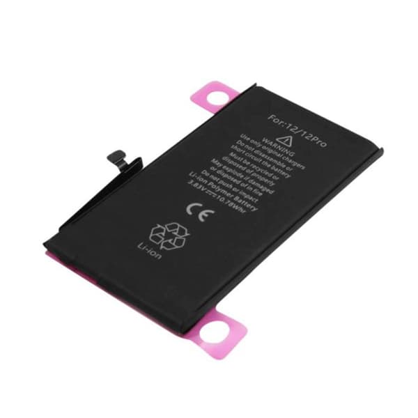Batteri - AVISER - iPhone 12 / 12 Pro - Li-Polymer 3.83V - 2815mAh - Originale erstatning Svart