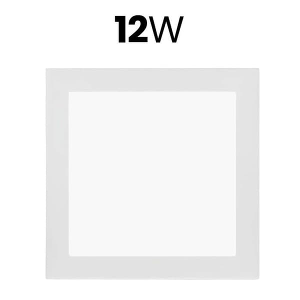 LED-paneler - AVIZAR - LED-panel kvadratisk 12W - 16,7x16,7 cm - Indbygningsloft - Ekstra flad design Vit