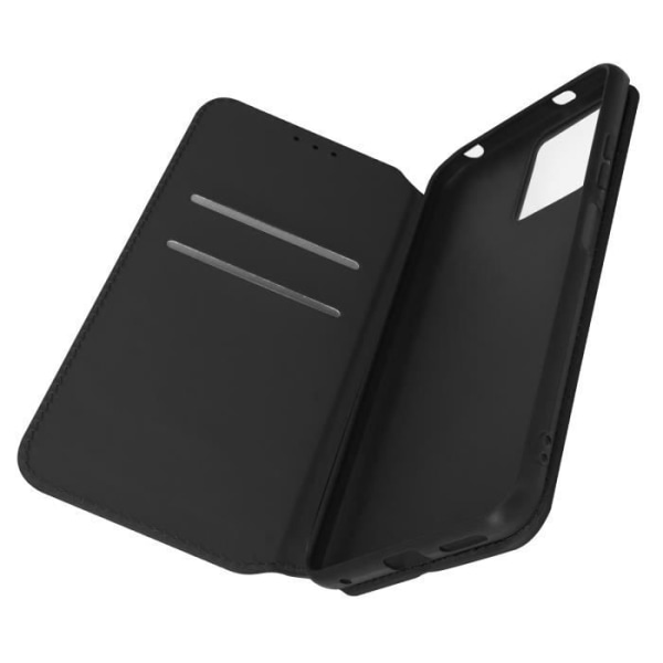 Fodral till Redmi Note 12 4G - AVIZAR - Magnetisk flip-korthållare videostöd - Svart Svart
