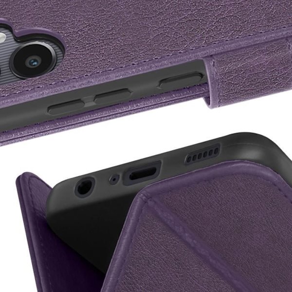 Suojakuori Samsung Galaxy A05 Flip Lompakolle ja Videoteline Tumma Purppura Lila