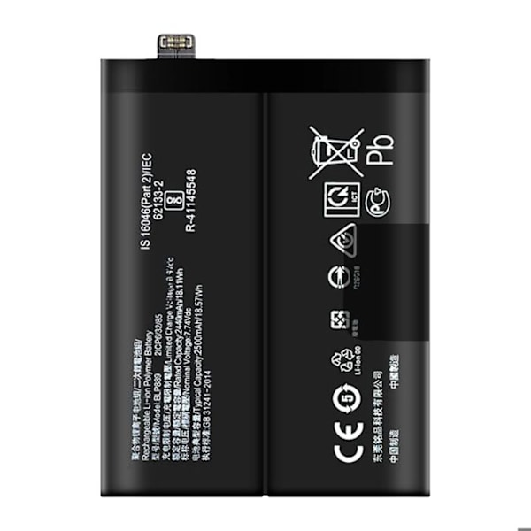 Intern batteri til Oppo Find X5 Pro 5000mAh BLP889 Sort Svart
