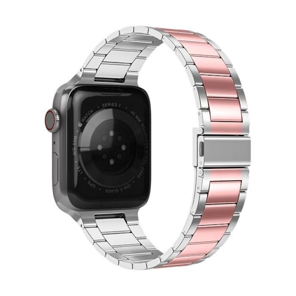 Armband för Apple Watch 41mm / 40mm / 38 mm Länkar Stål Silver / Rosa