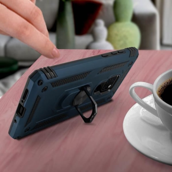 Coque - ILMOITA - Mate 20 - Kaksoismateriaalit - Jämäkkä ja joustava - Videotuki Midnattsblå