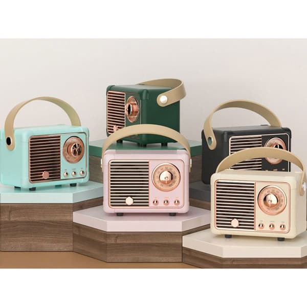 Bluetooth-højttaler - Auteuil - Sort - 3W RMS - Bluetooth 5.0 - Retro moderne design Svart