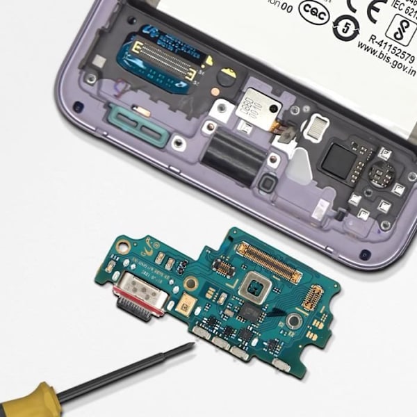 Reservedel USB-C+ ladestik SIM-læser til Samsung Galaxy S21 FE Samsung Sort