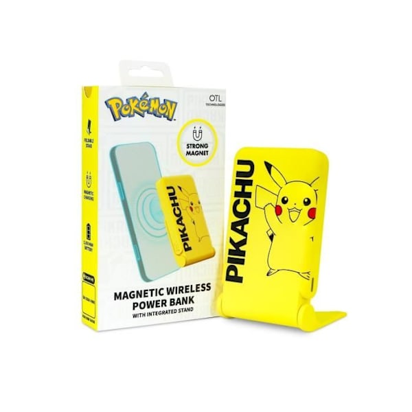 Magneettitehoakku - POKEMON - Pikachu - Keltainen - 5000 mAh - Kaapelit mukana Keltainen