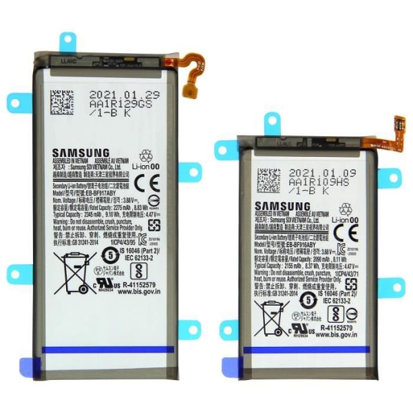 Internt batteri Samsung Galaxy Z Fold 2 Huvud- och sekundärt Original Svart