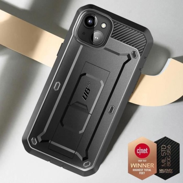 Fodral till iPhone 15 Plus Stötsäkert Kickstand Supcase Unicorn Beetle Pro Black Svart