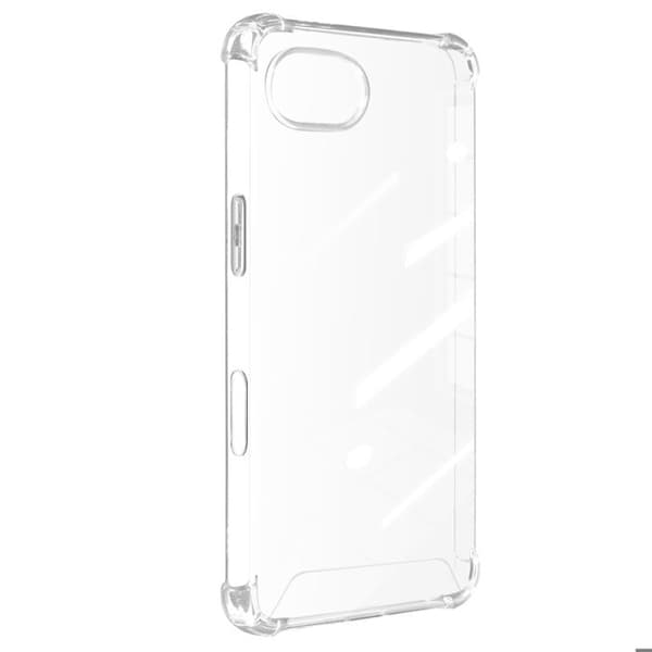 Coque til iPhone 16e Silikone Stødabsorberende Forstærkede Hjørner Akashi Gennemsigtig Vit