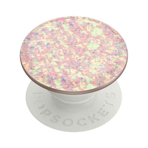 Ring og universel støtte - POPSOCKETS - PopGrip Confetti Iridescent - Pink - Udtrækkelig - Videostøtte Rosa