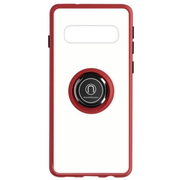 Samsung Galaxy S10 Red Case - AVIZAR - Metalring - Video Support Röd