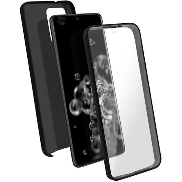 Heltäckande skal - AVIZAR - Samsung Galaxy S20 Ultra - Hård baksida - Mjuk framsida - Qi-kompatibel Svart