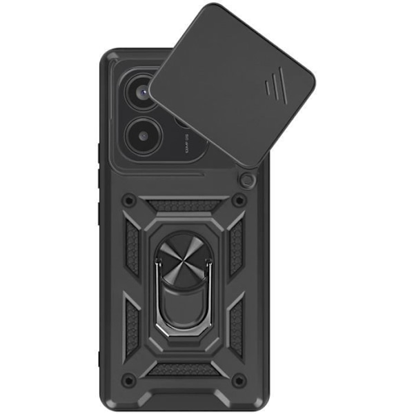 Coque til Redmi Note 14 5G Ring Støtte med Kamera Beskyttelse Mayaxess Sort Svart