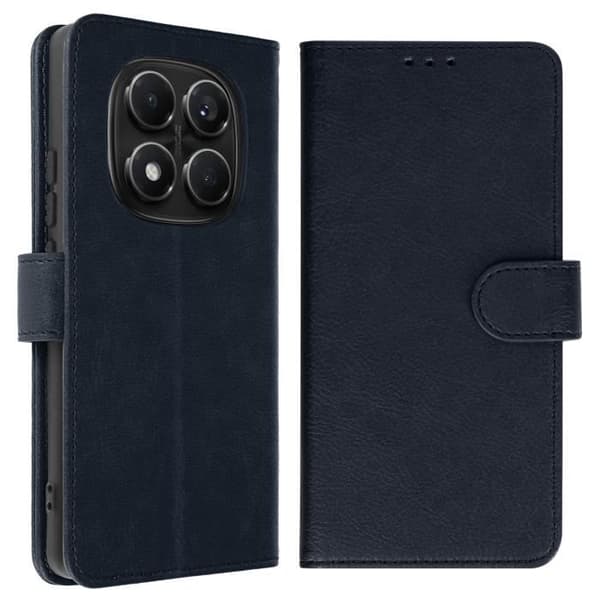 Plånboksfodral - Xiaomi - Redmi Note 14 Pro/Pro Plus - Blå - Stöd - Magnetflik Blå