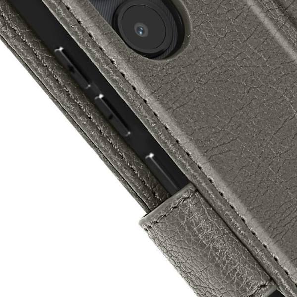 Kotelo Xiaomi Redmi Note 11S 5G:lle - AVIZAR - Chesterfield - Lompakko ja videoteline - Harmaa Grå