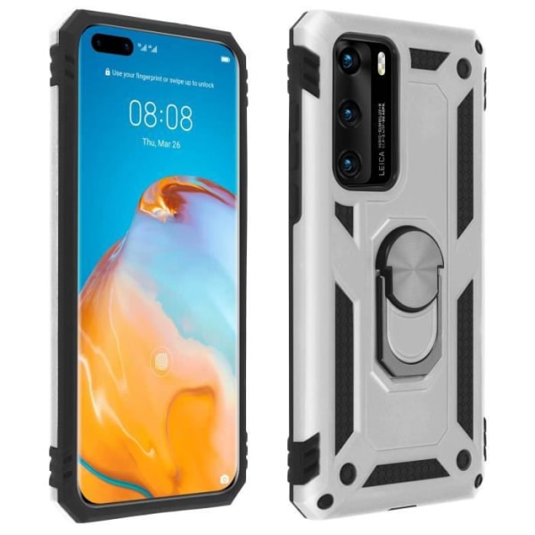 Coque - AVIZAR - Huawei P40 - Antichock - Billehållare för video - Bi-materiel - Grå Svart grå