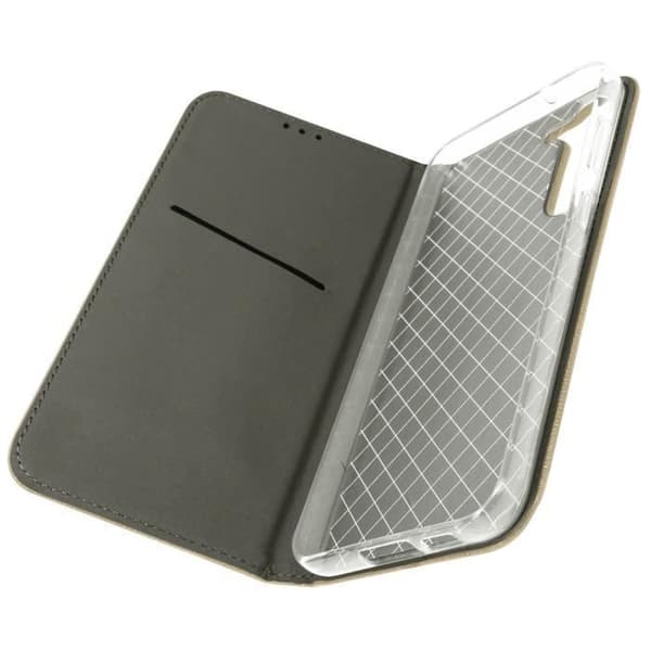 Housse Folio - Samsung S23 Plus - Syntetiskt läder - Modulerbar lock - Förvaring för kort Guld