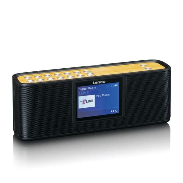 Lenco PDR-045BK - DAB+ radio Bluetooth® 5.0 - Musta Bambus, Sort