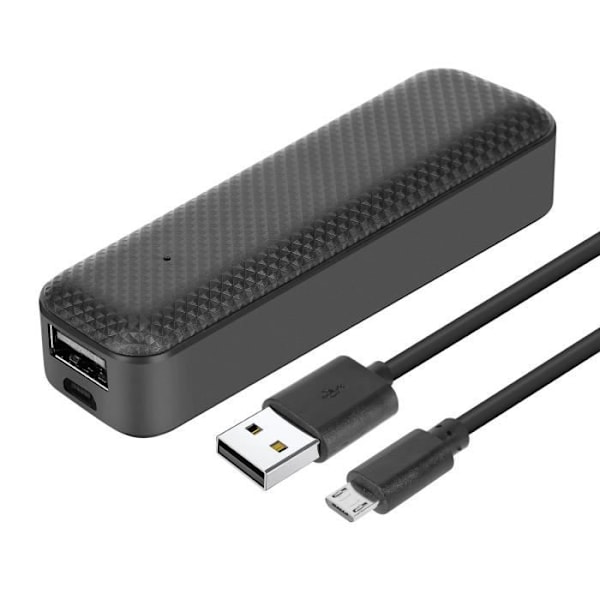 Vara-akku - SETTY - 2600 mAh - USB - microUSB-kaapeli mukana - Musta Svart