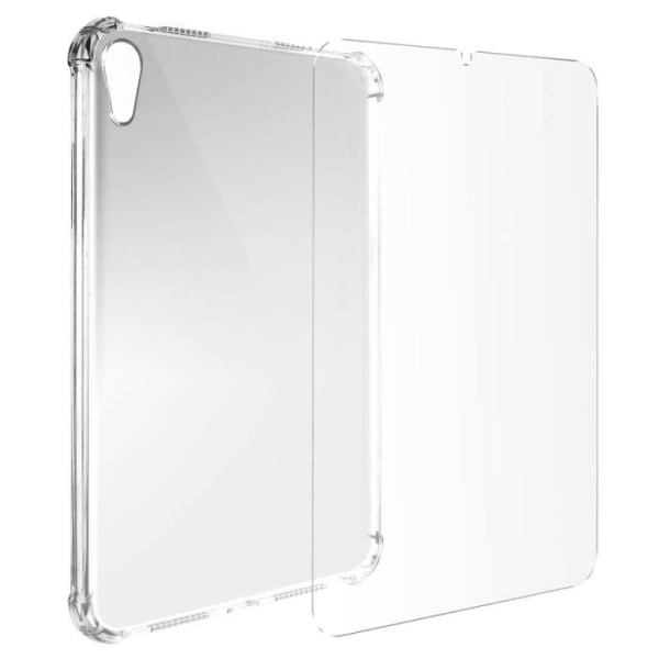 Cover + Film iPad Mini 2021 blødt etui og gennemsigtigt hærdet glas Vit