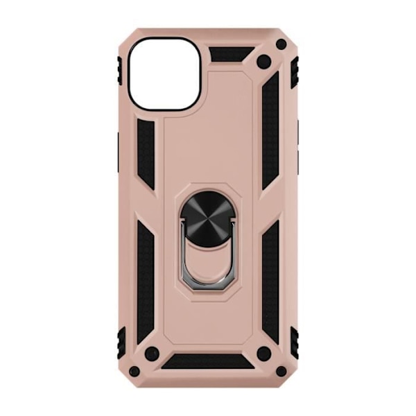 AVIZAR iPhone 14 fodral - Stötsäker hybrid - Stödring - Rose guld rosa guld