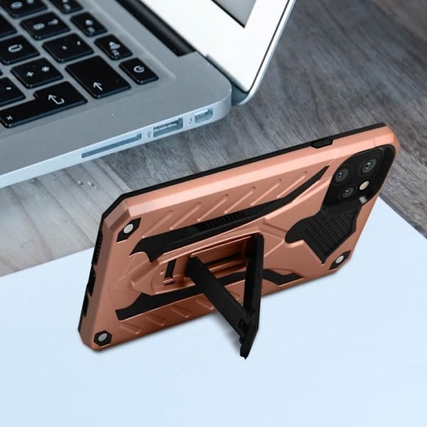 Skyddsskal - AVIZAR - iPhone 11 Pro - Bi-material - Stötsäker - Stöd-funktion Rose guld
