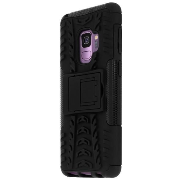 Kuori - Samsung - Galaxy S9 - Iskuja kestävä suoja - Integroitu tuki - Musta Svart
