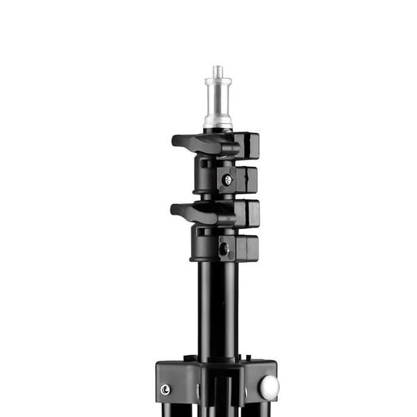 Justerbart teleskopisk stativ 1,8 m med smartphoneholder sort
