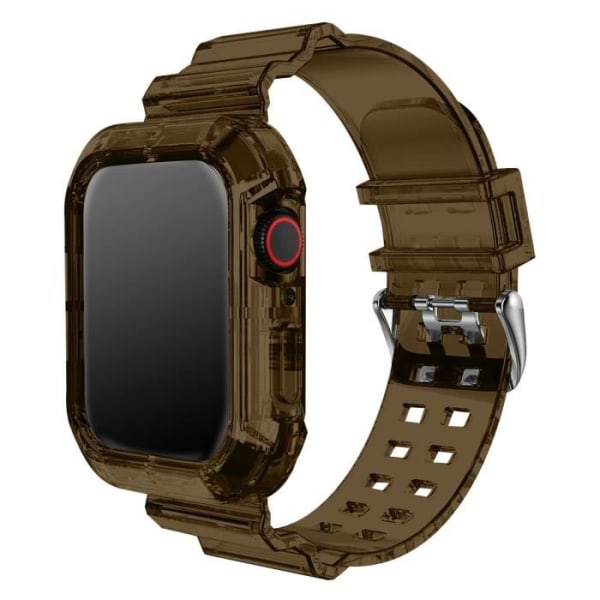Rem till Apple Watch 49mm AVIZAR - Silikon Bumper Justerbar transparent svart