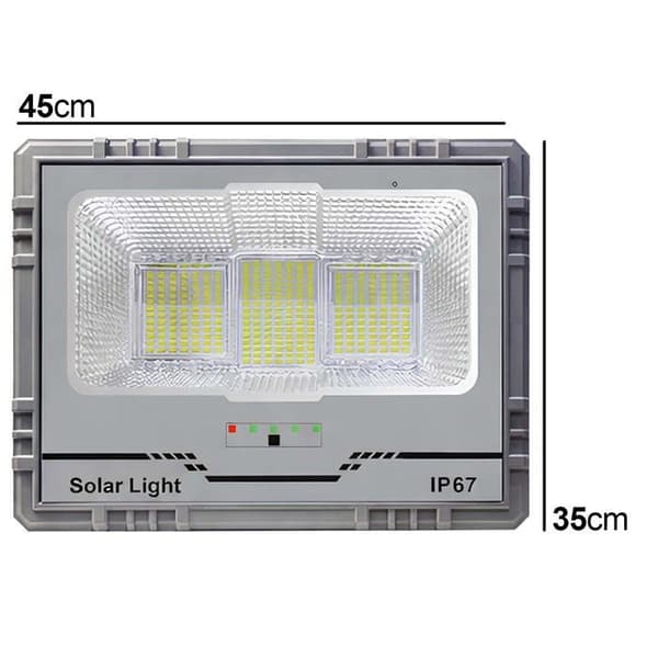LED Solcelleprojektor 17W IP67 med 20000mAh batteri og 17W panel grå Grå