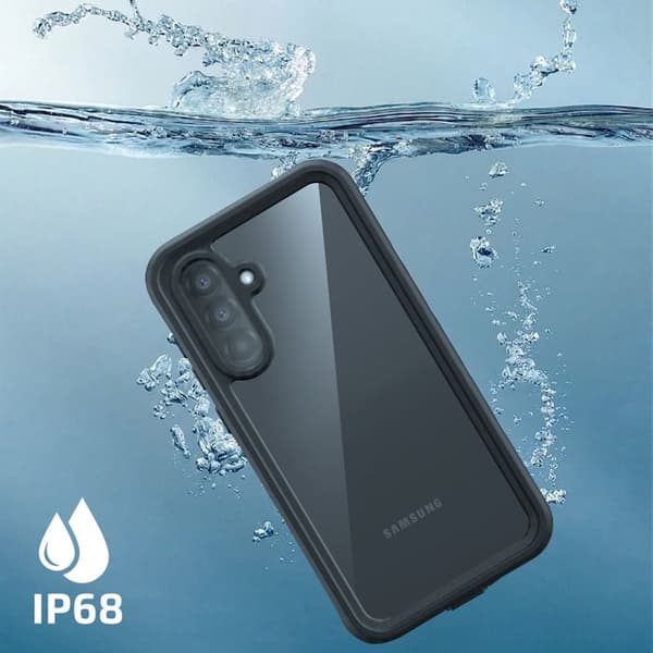 360° Helcover til Galaxy A56 Vandtæt IP68 Shellbox Sort transparent Svart