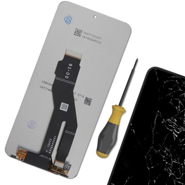 Komplet blok til Honor X8a LCD-skærm og sort berøringsglas - AVIZAR - Skærm udskiftning - hærdet glas Svart