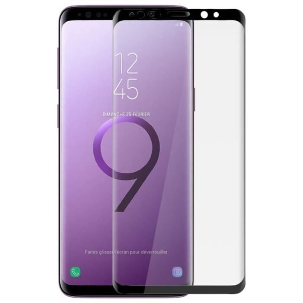 Galaxy S9 Plus Skærmbeskytter i hærdet glas Buede konturer Sort 4Smarts