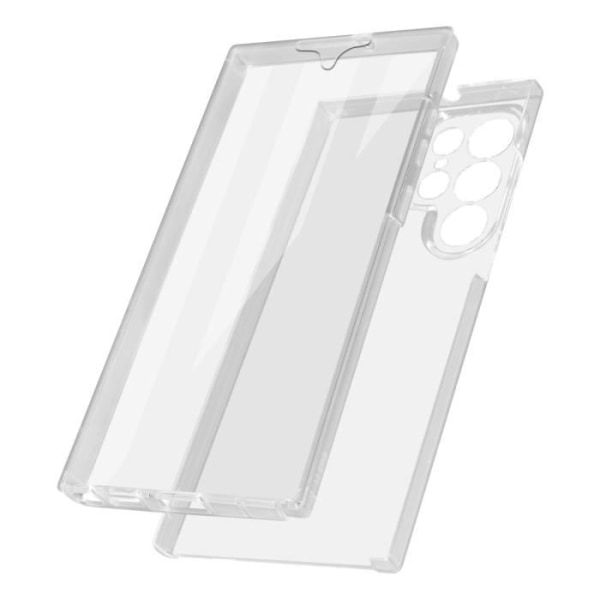 Taske til Samsung S22 Ultra Transparent Hard Back og Transparent Blød Front